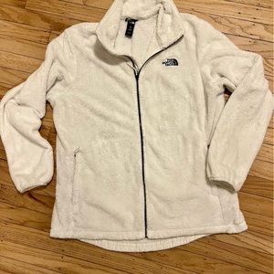 North Face fleece zip up jacket. Soft and fuzzy but not too heavy.